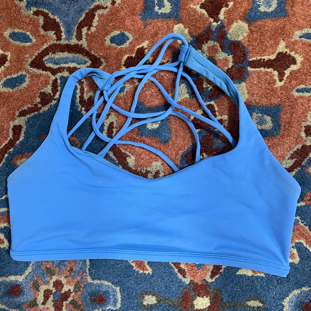 Lululemon Free to be Wild Size 10 Bright Blue Bra